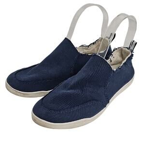 Vionic Beach Women's Navy Blue Slip-On Canvas Comfort Insole Loafers Size 7
